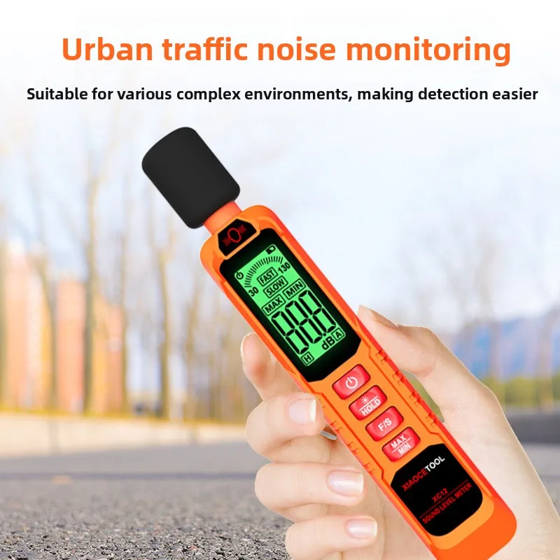 Handheld Digital Sound Level Meter, High Precision Decibel Tester, Household Noise Measuring Detector