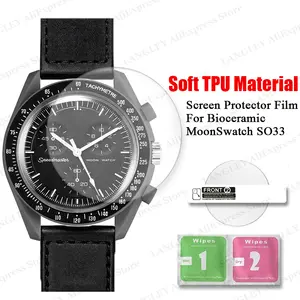 Bilashmart Soft TPU Hydrogel Film Omega Swatch Co Branded Watch Screen Protector Bioceramic MoonSwatch SO33 Coverage Film