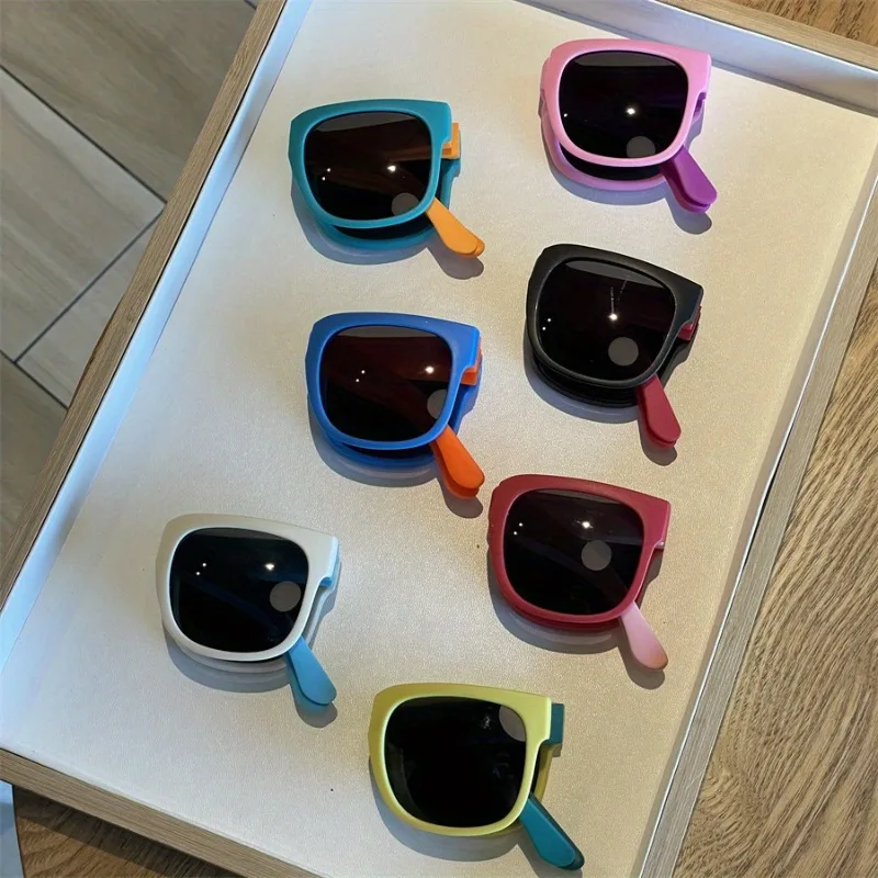 

Spring and Summer Sun Shading Children's Folding Decorative Glasses Candy Colored Glasses Sunglasses