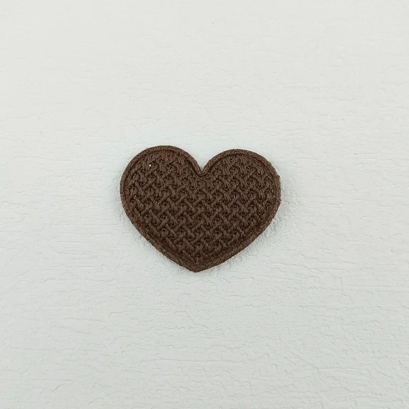 60 Stück Häkelherz-Applikationen mit Polsterung für Kinder-Haarband, Haarspangen, Accessoires, Hüte, Dekorationsaufnäher – Detail 9