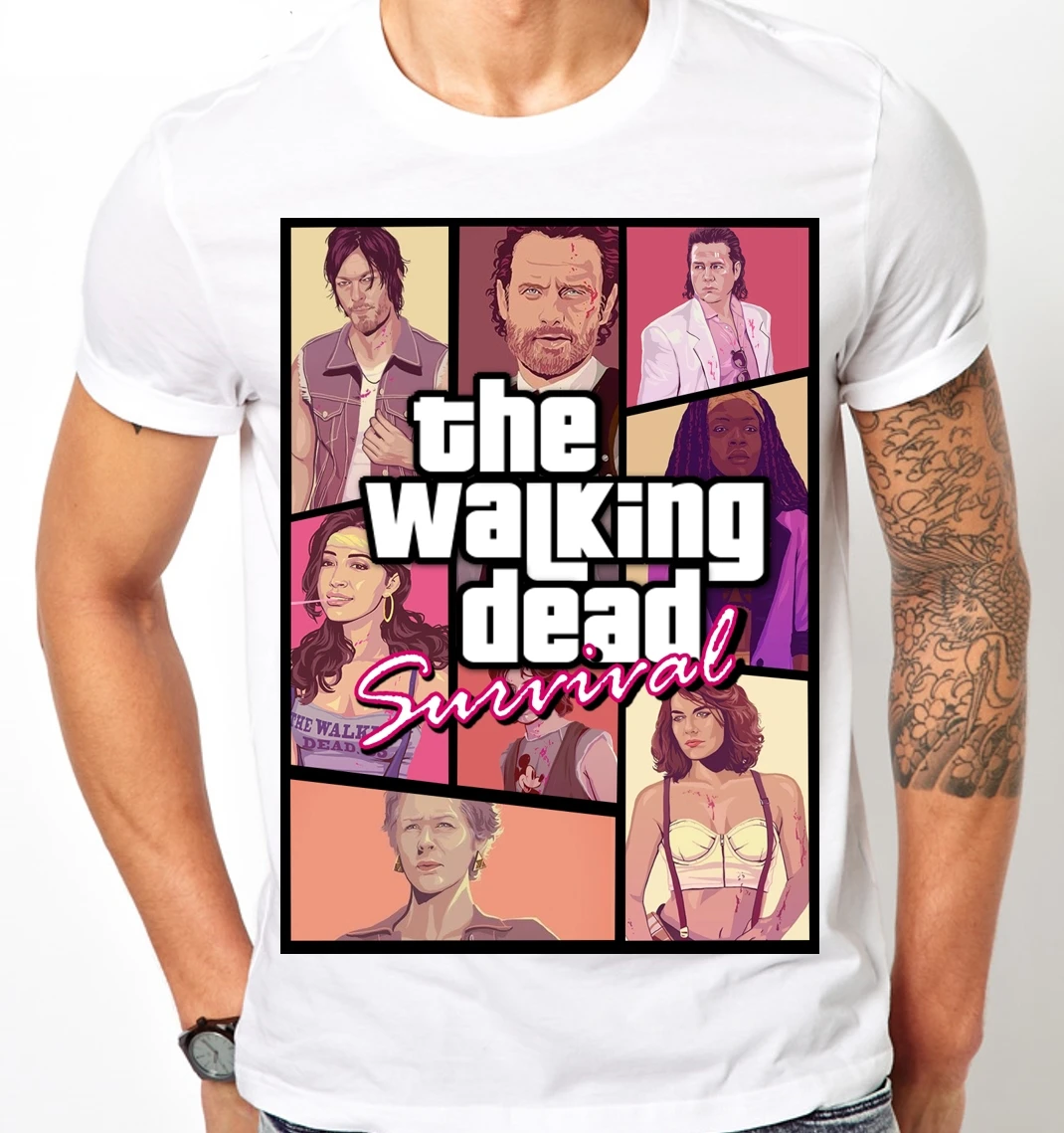 The Walking Dead Twd Season 9 Grimes Daryl Neegan Maggie Mens T Shirt  Cool Casual Pride T-Shirt Men Women Unisex Harajuku Tops