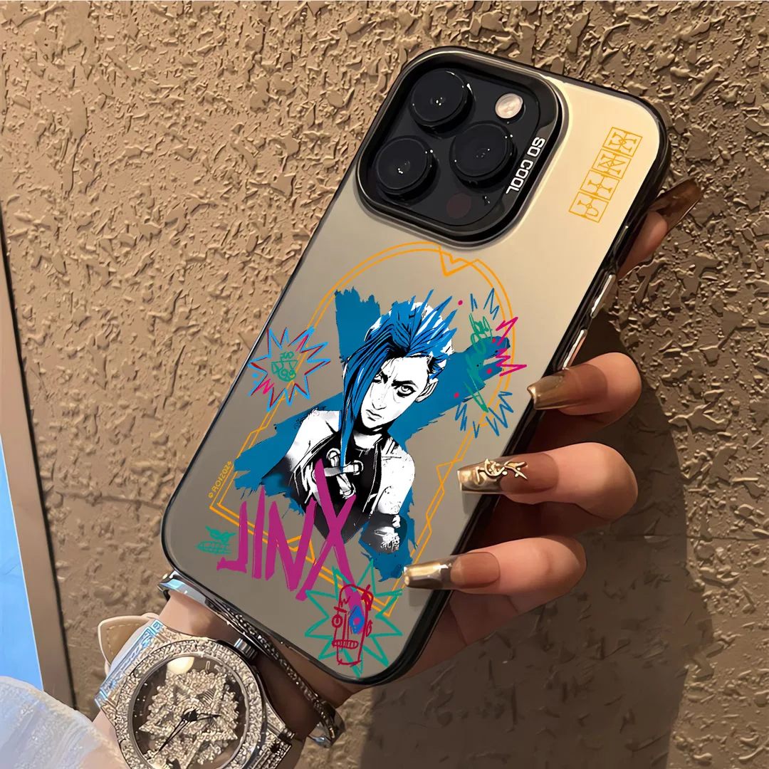 Hot Anime Game Arcane Jinxs Phone Case for IPhone 16 15 14 13 12 11 Mini Pro Max X XR XSMAX 8 7 Plus Anti Fall Matte Back Cover