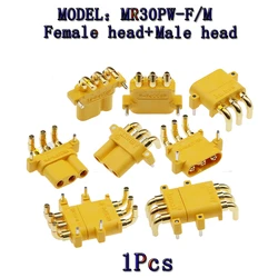 1PCS/LOT Amass MR30PW-F/M T model airplane Plug Battery Connector Set Male Female Gold Plated Banana Plug for RC Parts