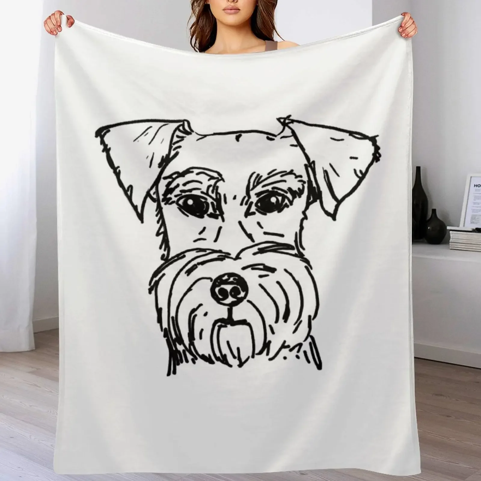 New Schnauzer Throw Blanket Warm Comfortable Blanket Gift for Parents Friends