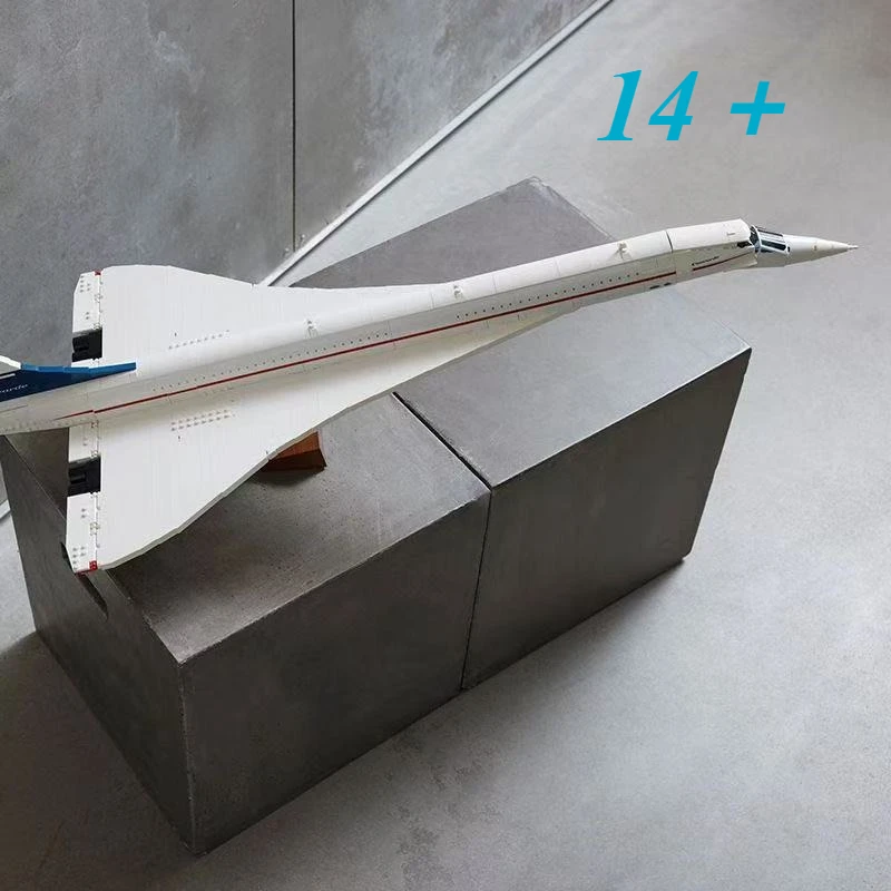 

Большая модель самолета Concorde 10318, сверхзвуковой транспортный самолет-шаттл, конструктор, декор для дома, подарок, 2083 детали