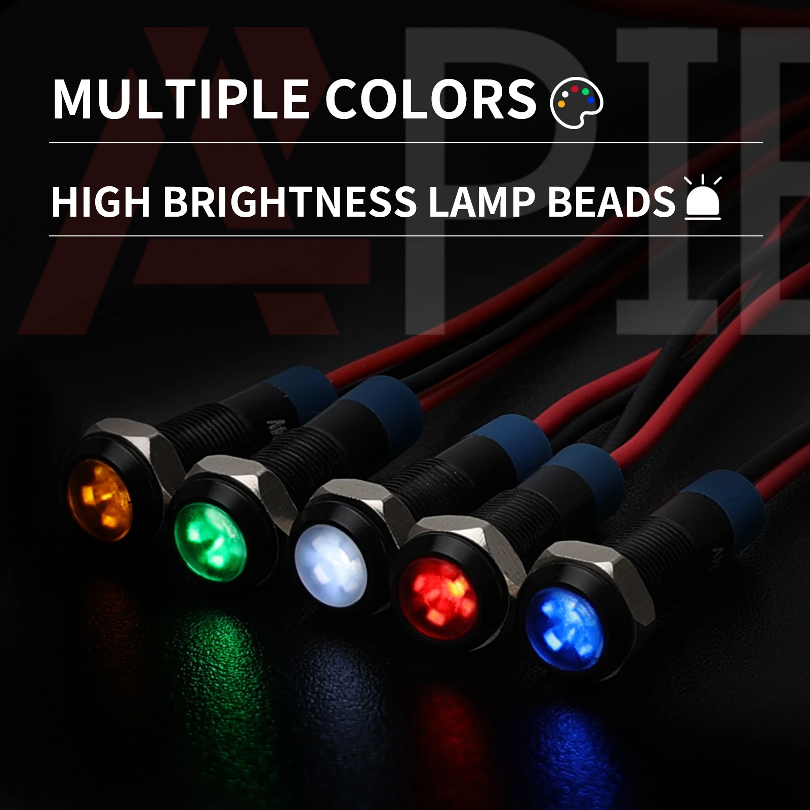 APIELE 5 PCS Indicator Light 6mm 1/4