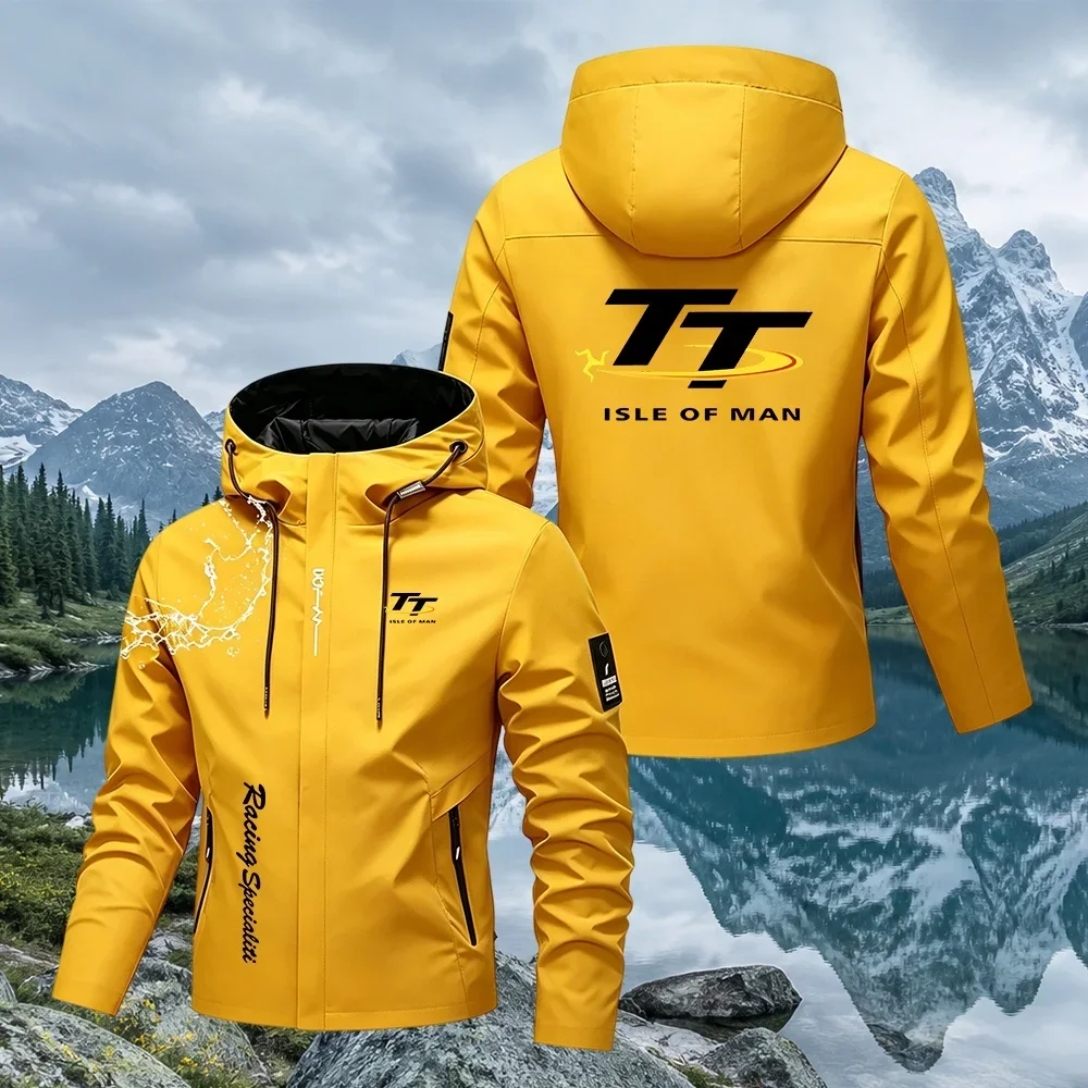Men's Spring and Autumn Windproof Zipper Hooded Irish TT Outdoor Sports Quick Drying Skincare Tower Fishing Jacket 2026 Edition