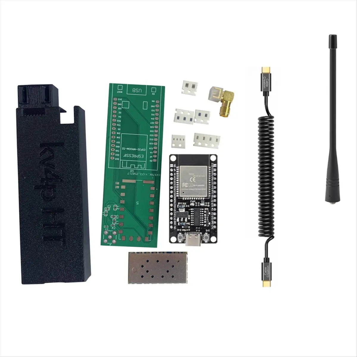 !DT~D1923Kv4p HT V1.8C Kit Kv4p HT Radio Android Phone to Ham Radio Transceiver Mobile Phone to Radio Game Kit with Coiled Cable
