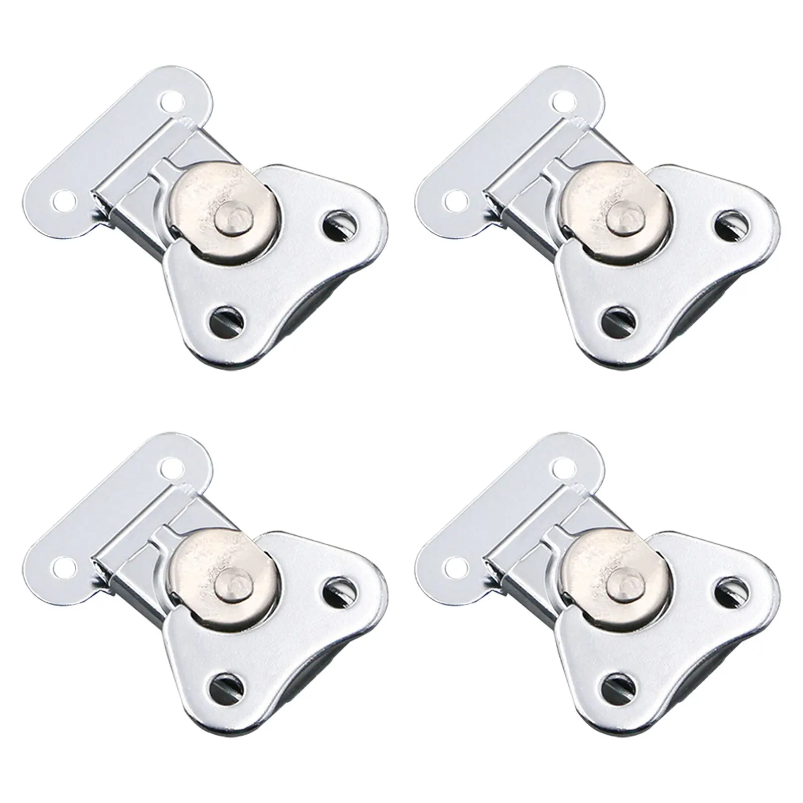 

4pcs Latch Spring Lock Iron Chrome Plating Accessories Butterfly Draw Packing Home With Keeper Wooden Box Mini Flight Case