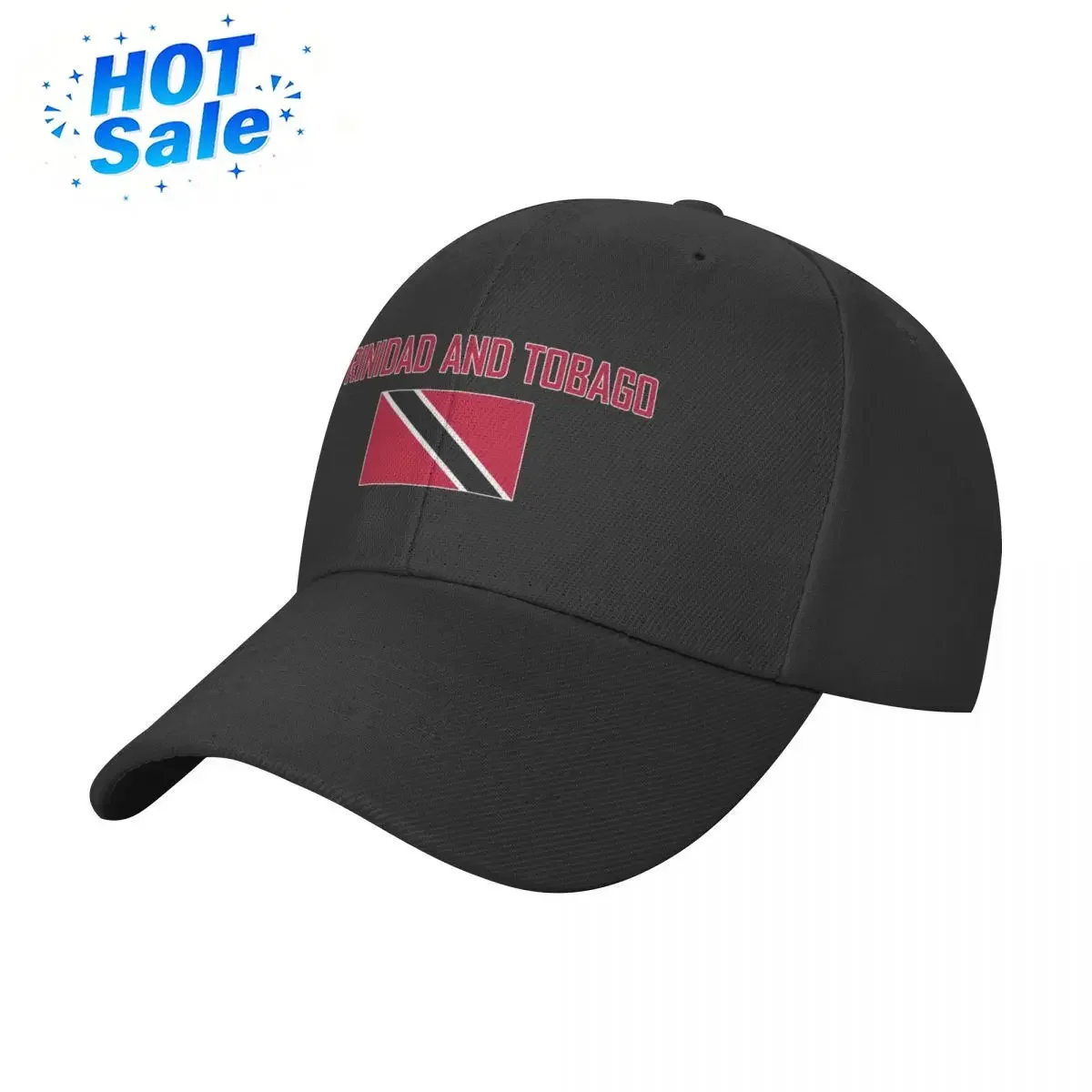 Custom Hat TRINIDAD AND TOBAGO Country Name With Flag Sun Baseball Cap Breathable Adjustable Men Women Outdoor Soccer Hat