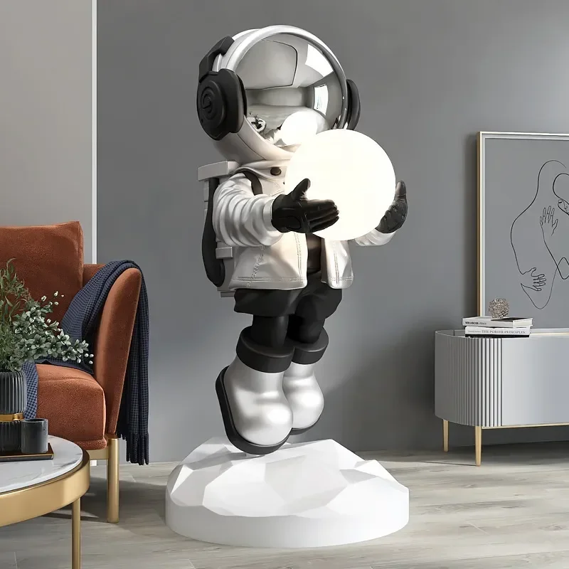 H80cm Modern Luxury Astronaut LED Living Room Decoration Floor Lamp Standing Lamp For Bedroom Sofa Side Home Decor Corner Light