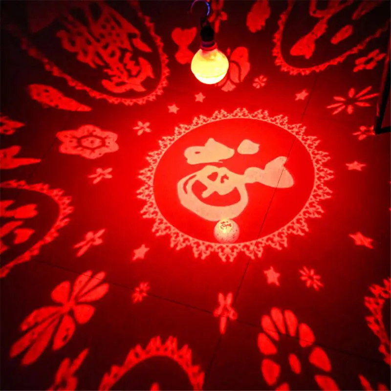 2025 Spring Festival Fu Character Bulb New Year Festive Led Projection Lamp Atmosphere Lamp Decoration Ball Light Color Changing