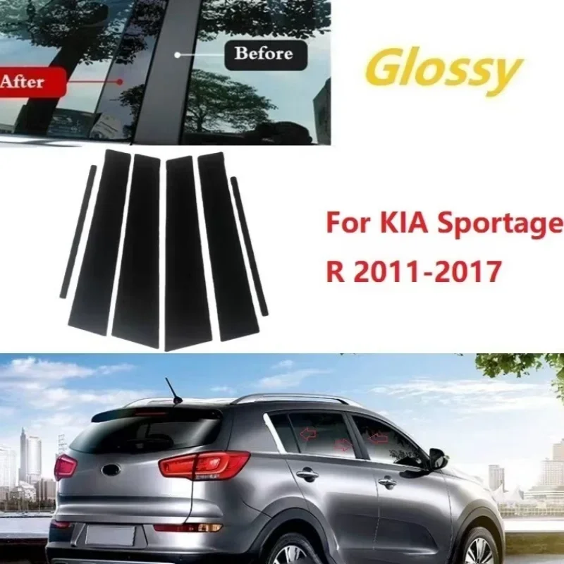 

For KIA K2 2008-2016 K3 K4 K5 2011-2022 Sportage Car Central Middle Column PC Window Trims Decoration B C Pillar Strip Car Good