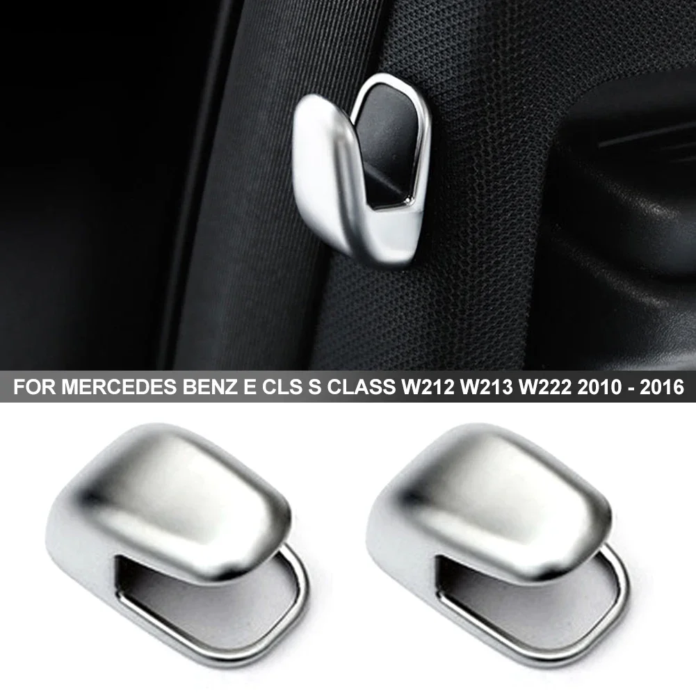 2pcs Car Styling Interior Window B Pillar Hook Silver Cover Trim For Mercedes Benz E CLS S Class W212 W213 W222 2014 2015 2016