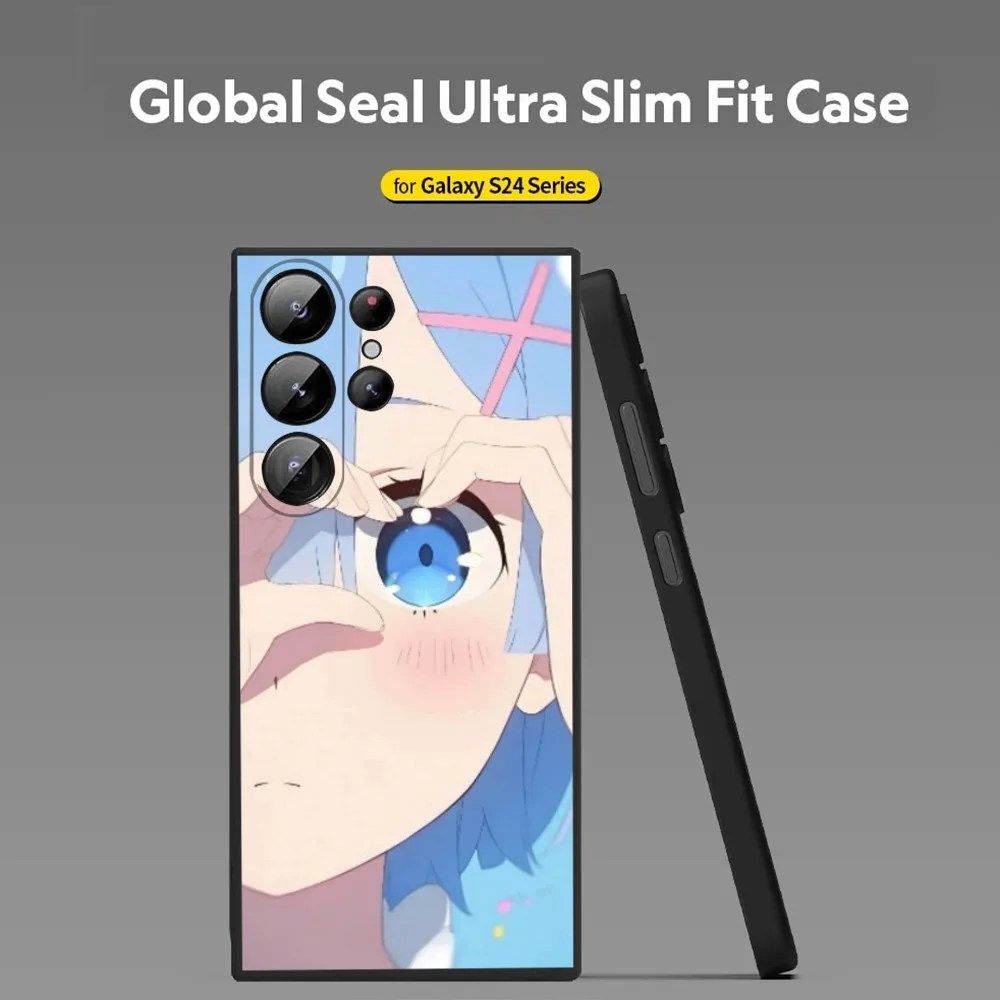 Funda de teléfono Re Zero para Samsung Galaxy S25 S22 S23 S24 Ultra S21 S20 5G, Funda protectora de silicona suave TPU