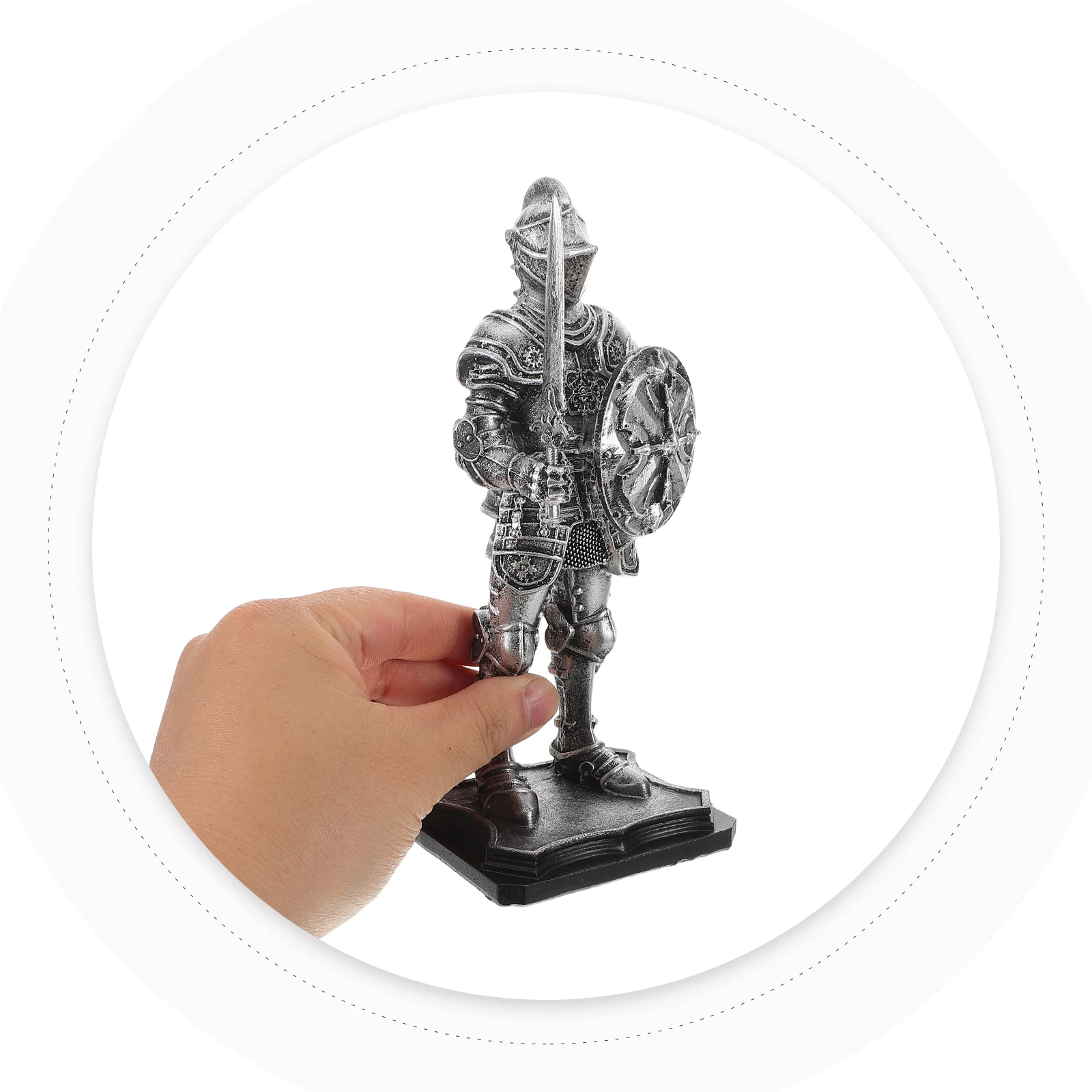 

Retro Knight Figurines Resin Statue Decor Medieval Guard Office Home 12cm Sculpture Resin Statues Detailed Craftmanship