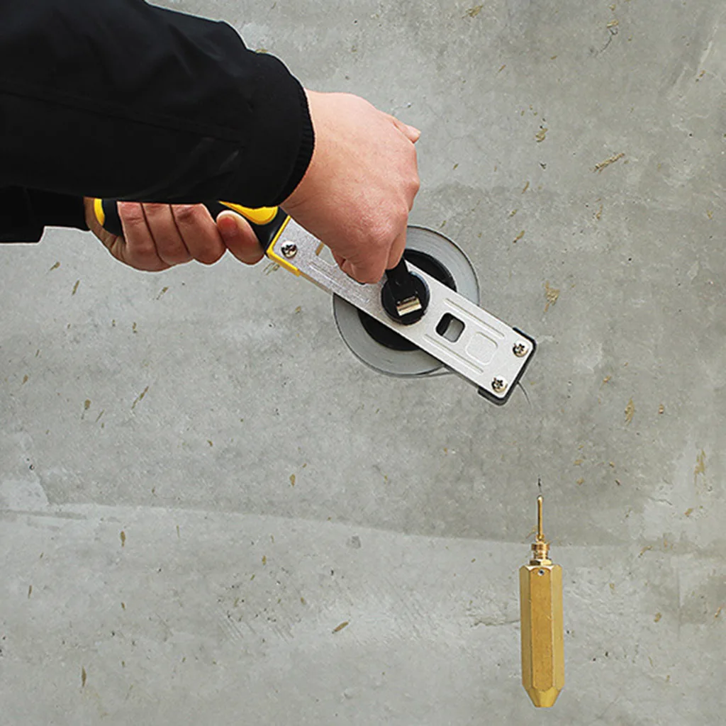 Explosion-Proof Oil for Tank Gauging Tapes Handheld Carbon Steel Oil Gauging Tape with Plumb Bob Tape Measure 10/15/20m Dropship