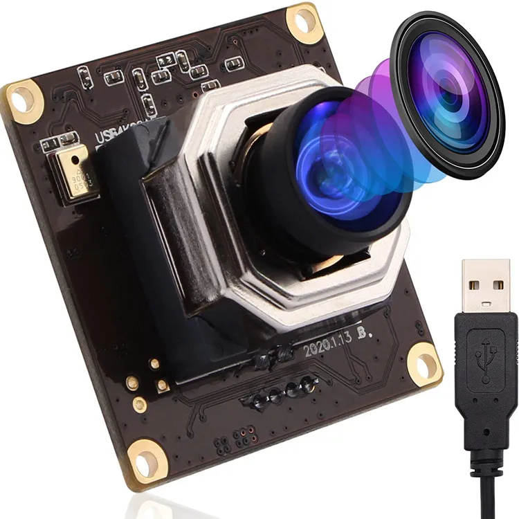 4K Webcam IMX415 UHD 2160P 30fps Video AF Autofocus USB Camera Module Embedded with Microphone for Face ID Document Scanning