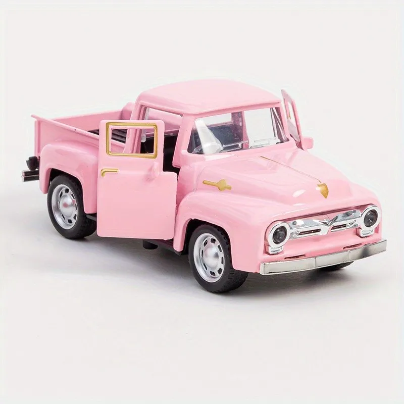 Alloy Car Model Vintage Truck For Christmas Home Office Desktop Decoration Children Gift Decorations Template Car Models