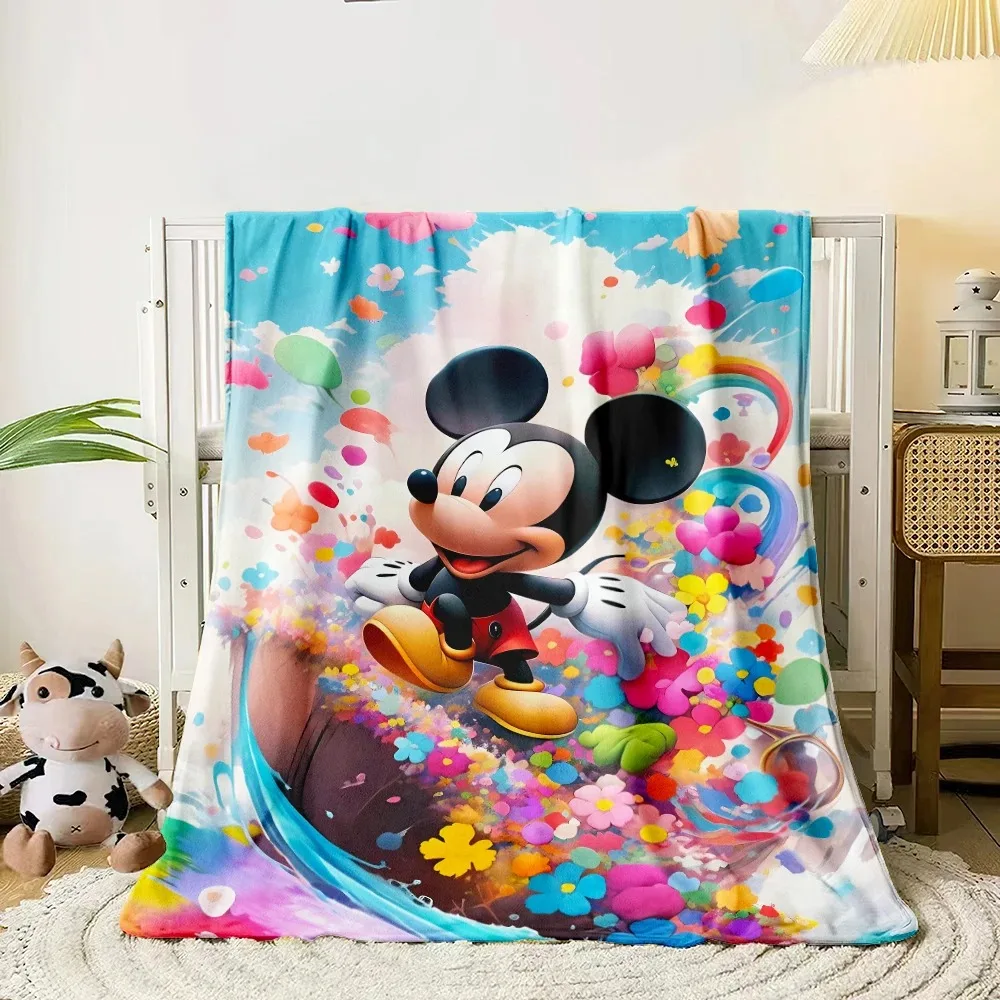 

Cartoon Mickey, Minnie Mouse Flannel Blanket, Disney Cute Print, Home Warming Sofa Bed Blanket, Outdoor Picnic Blanket