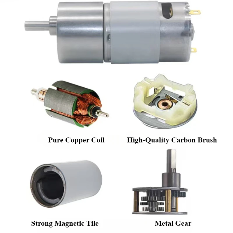 JGB37-545 Llow rpm Electric Motors 7-960rpm Mini Motor 12V/24V High Torque Printer DC Motor Reduction 24V Gear Motor