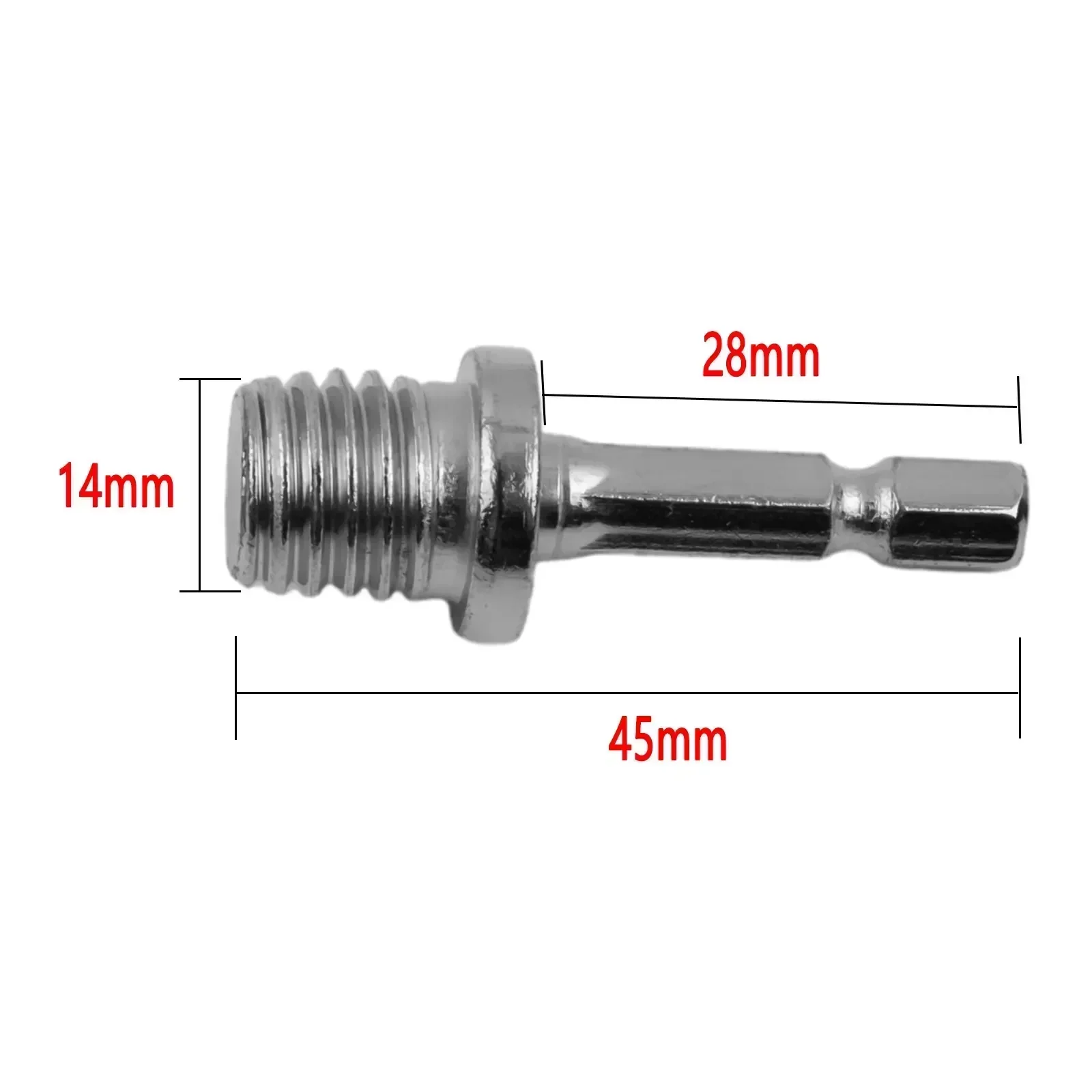 1pc Hex Shank Drill Adapter Screw Thread Polishing Pad Connection Rod For Electric Angle Mill Grinder Polisher Power Tools