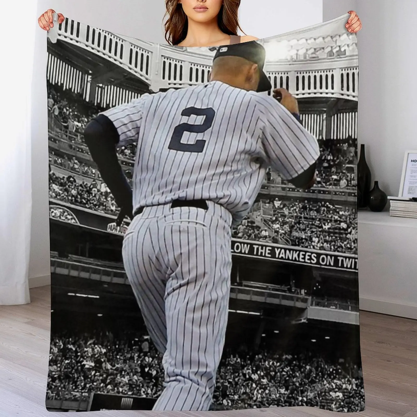 

Derek Jeter Throw Blanket Flannels Custom Bed Fashionable Decorative Beds Blankets