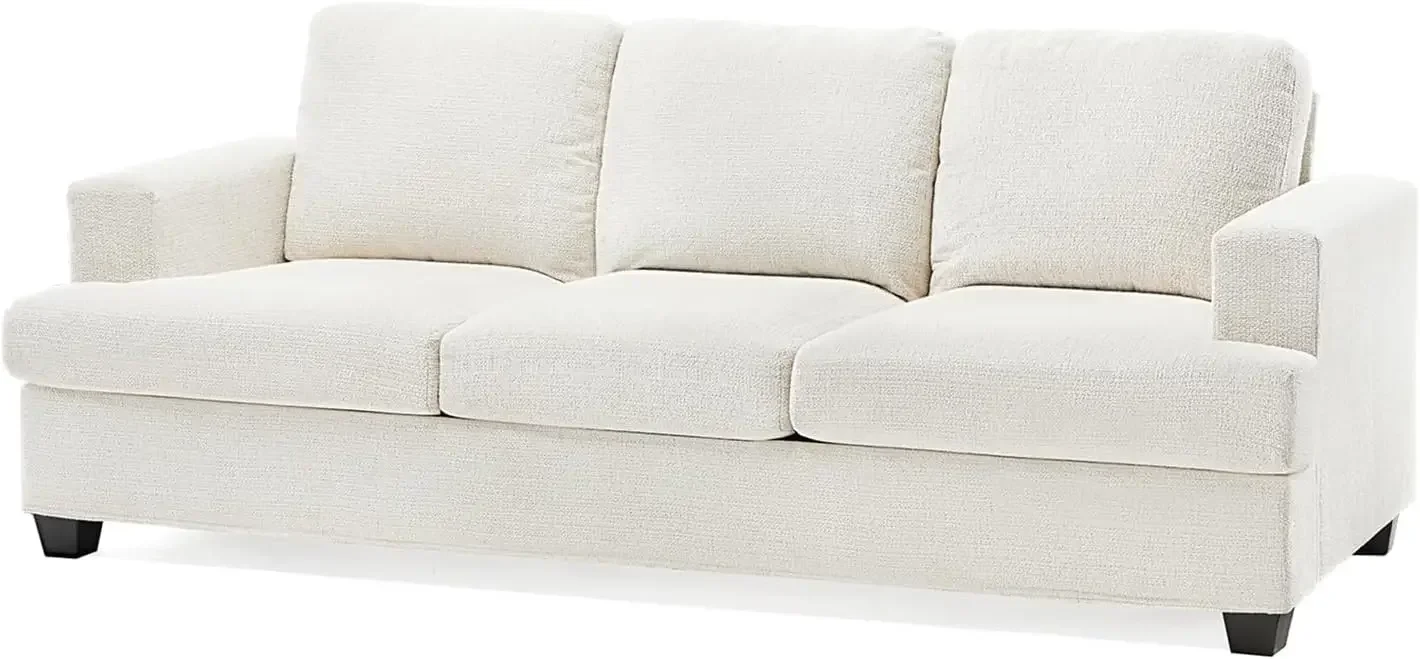 

89 Inch Sofa, Comfy Sofa Couch with Extra Deep Seats, Modern Sofa, Couch for Living Room Apartment Lounge, Beige Chenille