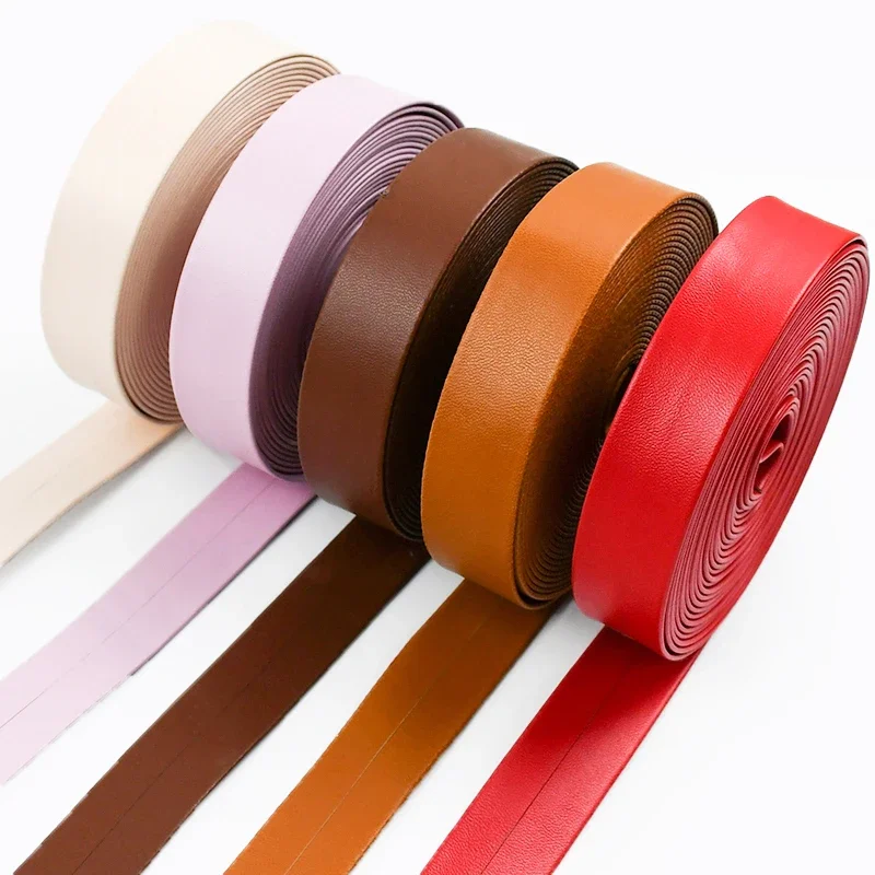 10M 5-30mm Leather Ribbon Strap Synthetic PU Webbing Tape By Meters Jewelry Decorative Hemming Ribbons for Sewing Lace Trimming