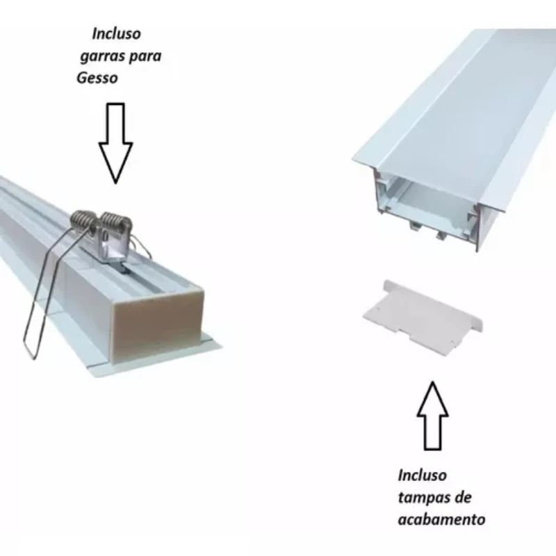 Profile For Embedded  Tape Wide 50mm White With 2m Residential   Tape