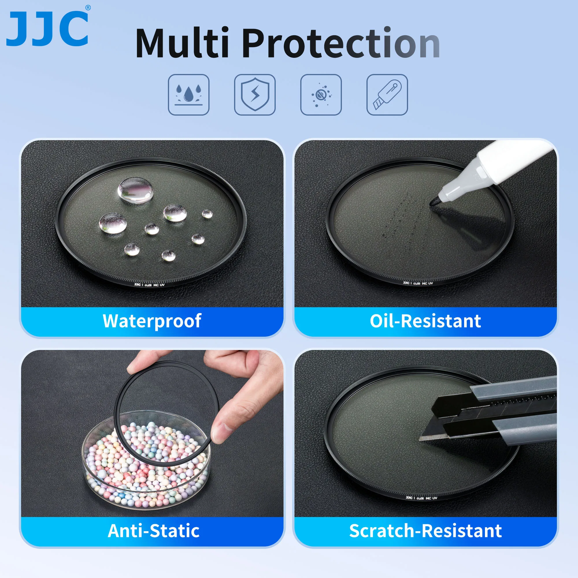JJC Ultra Low Reflection UV Filter Lens Protection For 49mm 52mm 58mm 62mm 67mm 72 mm 82mm Camera Lens 44 Multi-Coated UV Filter