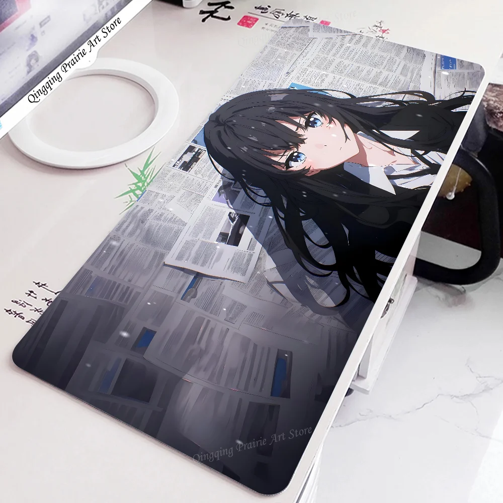 1pc cute anime Yukinoshita Yukino Non-slip Mouse Pad Suitable For Office Computers Laptops E-sports Game Desk Mats XXL Keyboard