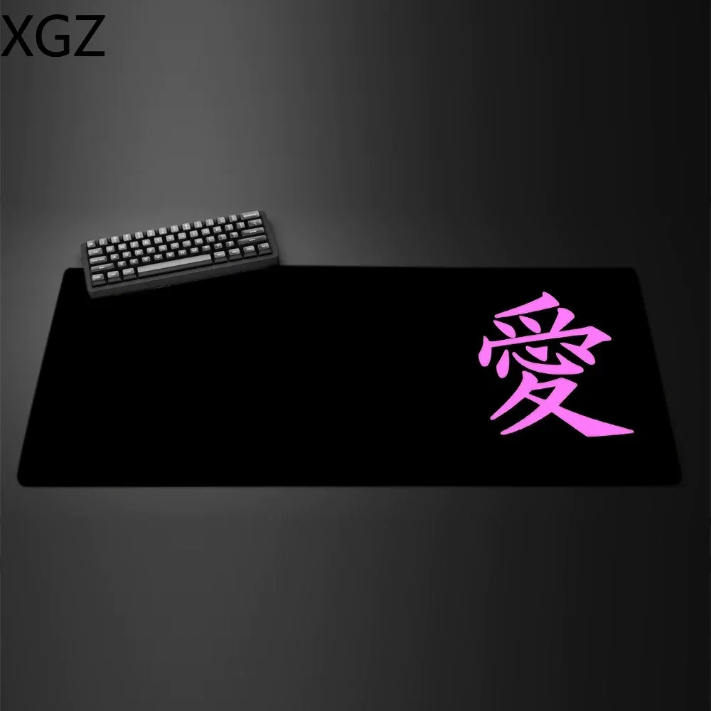 Novo estilo "amor" grande simples teclado de escritório tapete de mesa borda espessada antiderrapante e-sports mouse pad estudante escrita-tapete 900x400mm