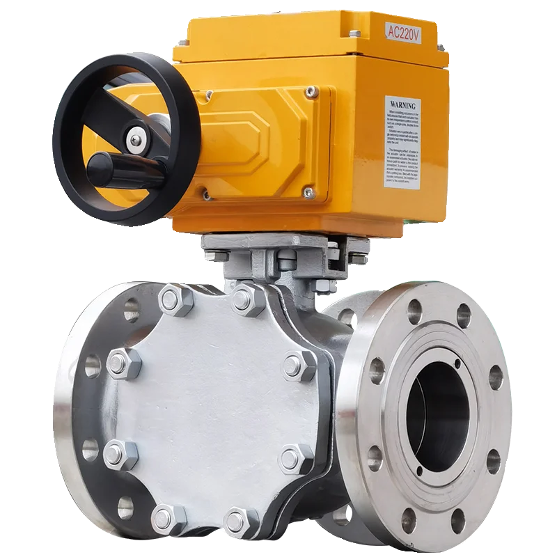 Customizable electric three-way ball valve for water, oil and steam switching to reversing mixed diversion regulation - OEM