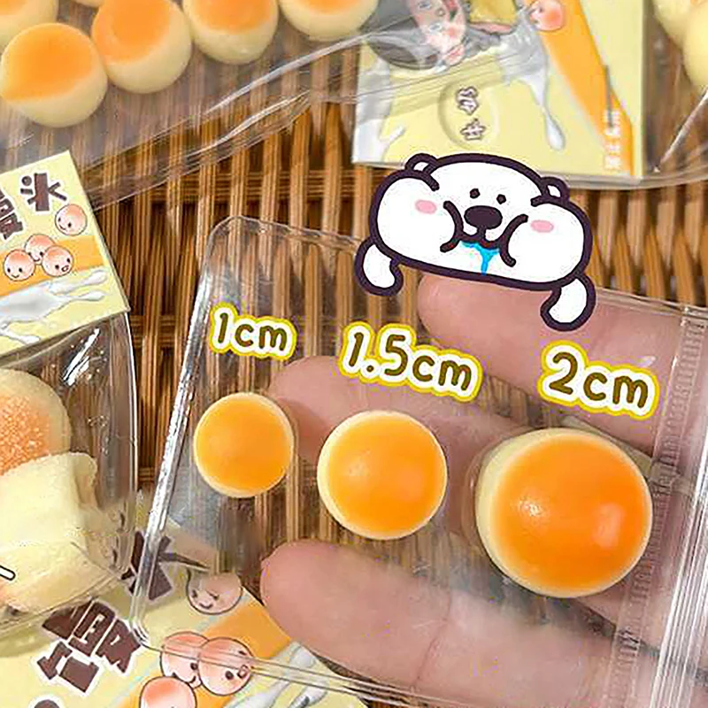 창의적이고 귀여운 끈적끈적한 TPR 작은 빵 모양 스트레스 해소 피젯 장난감 미니 릴리프 스퀴즈 장난감 어린이 파티 축제 선물