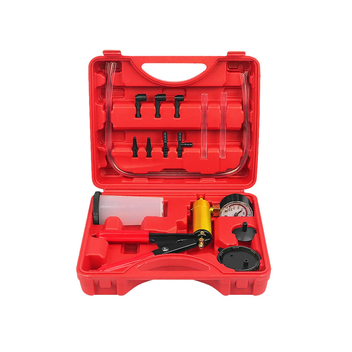 新しいポータブル耐久性のあるアルミニウム真空計車のメンテナンス車のオイル抽出とブレーキ液交換ツール