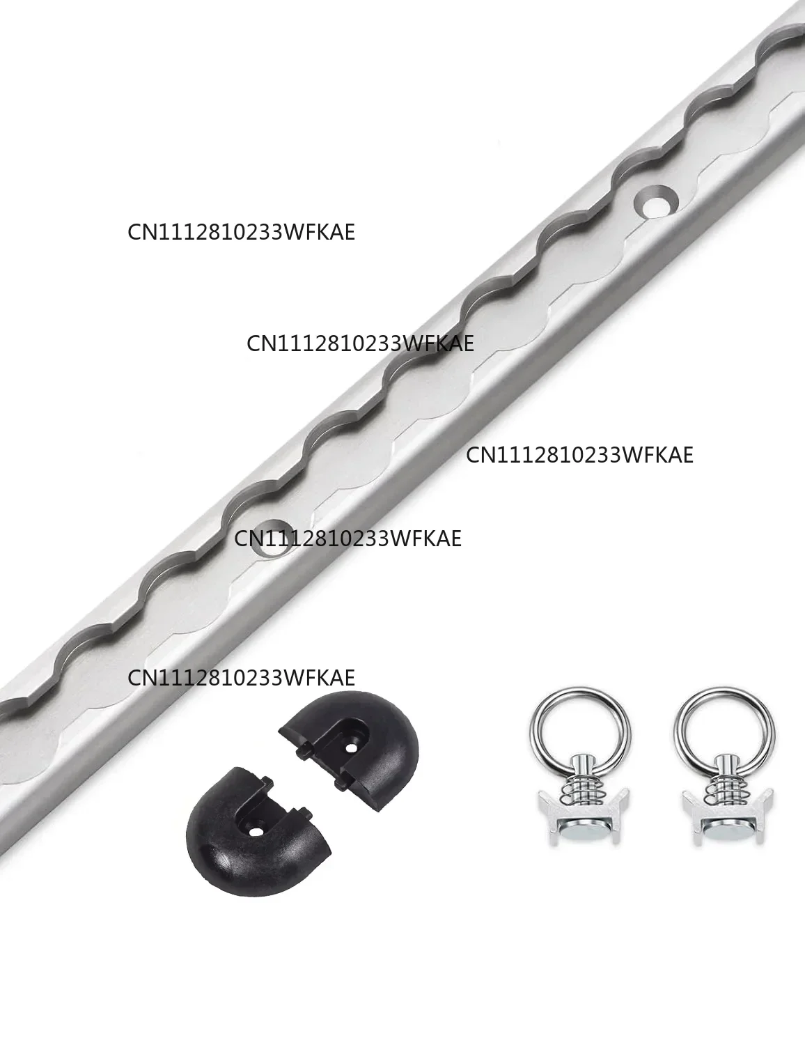 19.7 Inch Aluminum L Track Tie-Down System Aluminum Delivery Tie-Down Rail For Enclosed Trailer Cargo Fixing Trarvel Transfer