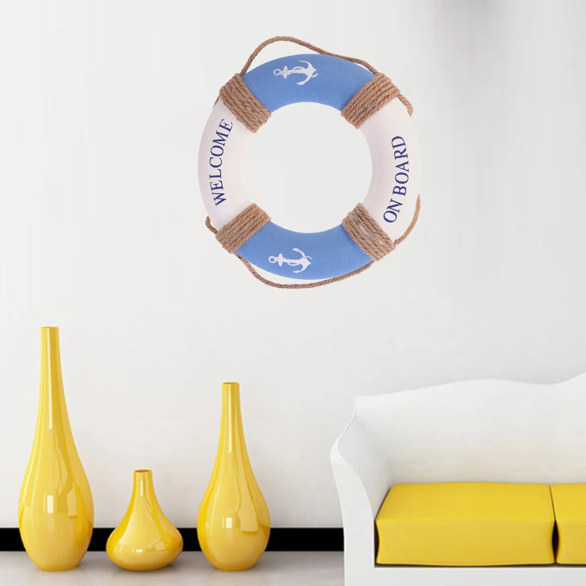 

Premium Lifebuoy Decorations Wall Hanging Ornament Welcome Sign for Home Cafe Bar Doorway Window Mall Festival Party Decoration