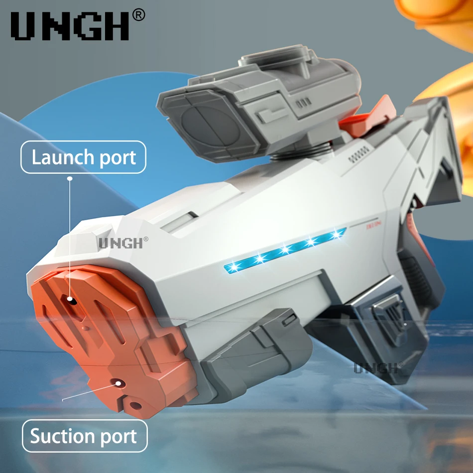 UNGH Summer Water Gun Automatic Induction Absorbing Electric High-Tech Burst Water Gun Beach Pool Outdoor Fighting Toys Gift