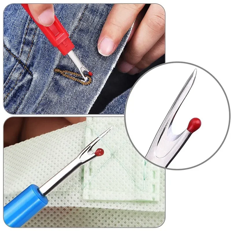 6/4pcs Sewing Seam Ripper Kit Thread Seam Remover Stitch Unpicker Thread Cutter Tool with Trimming Scissor