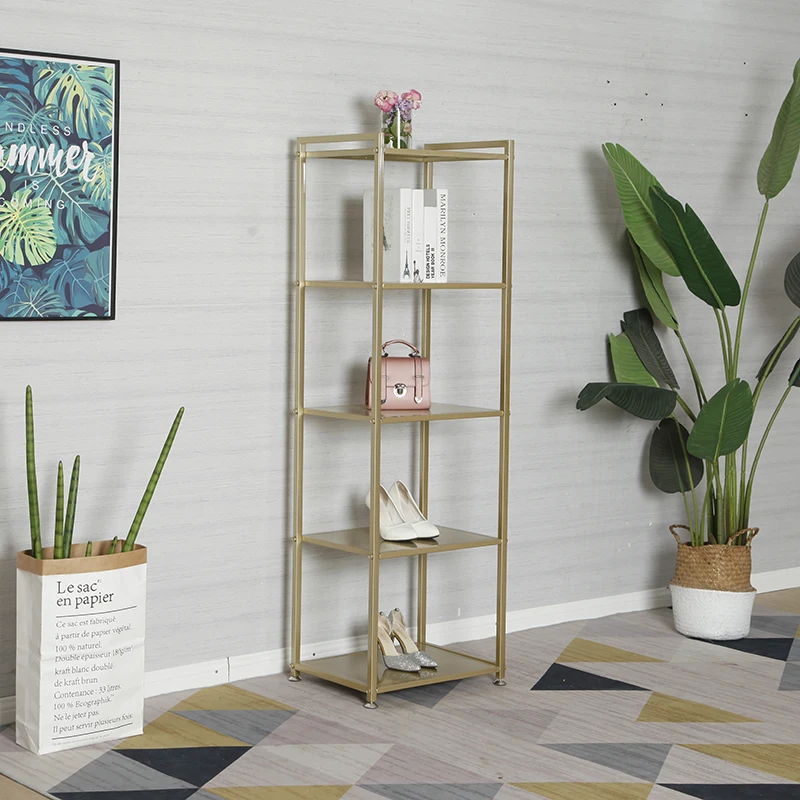 

Nordic living room bookshelf floor-to-ceiling home storage rack store multi-layer shelf office display rack wrought iron shelf