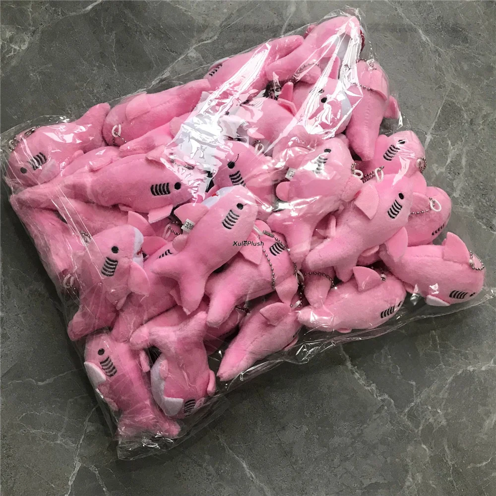 3가지 색상, 30PCS 도매 5CM 봉제 인형 상어 장난감