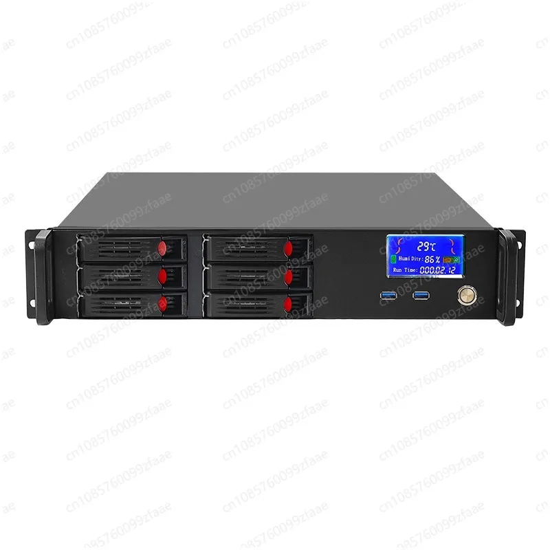 Temperature control screen 6 hot-swappable hard disk dual power host