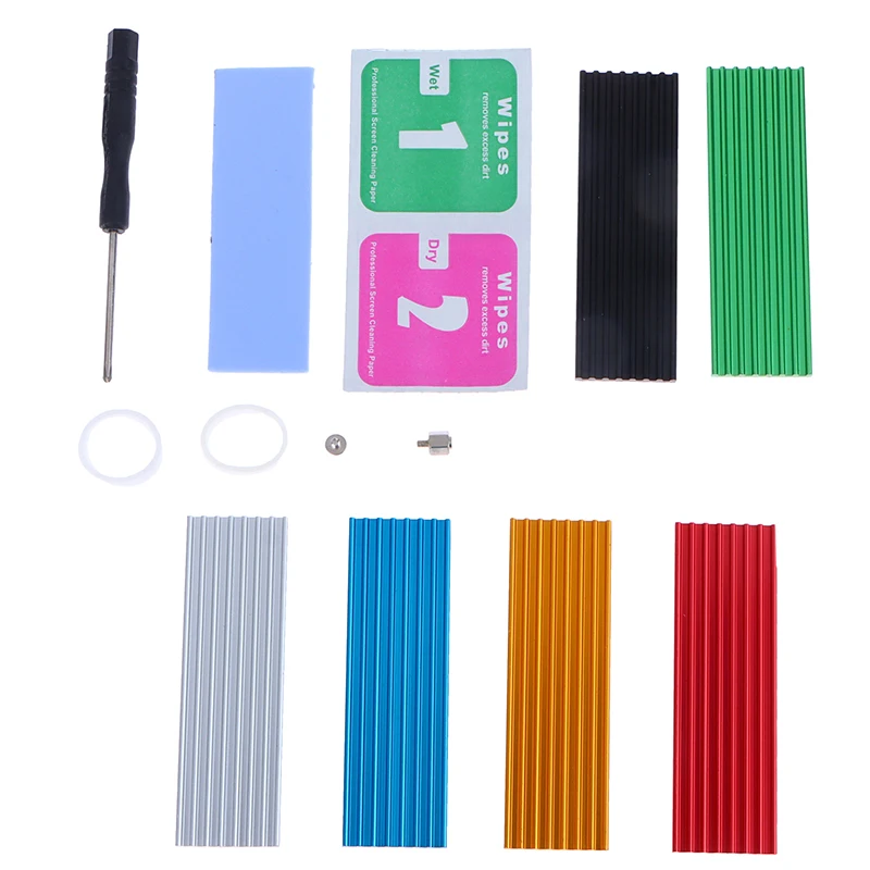 

New 1set Aluminum cooling heatsink thermal pad for n80 nvme m.2 ngff 2280 pci-e ssd With Thermal Pad HDD Heat Sink