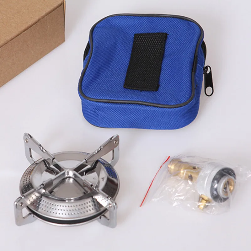 Outdoor Camping Stove Barbecue Picnic Portable Round Pan Stove Integrated Gas Stove（No Gas Tank）