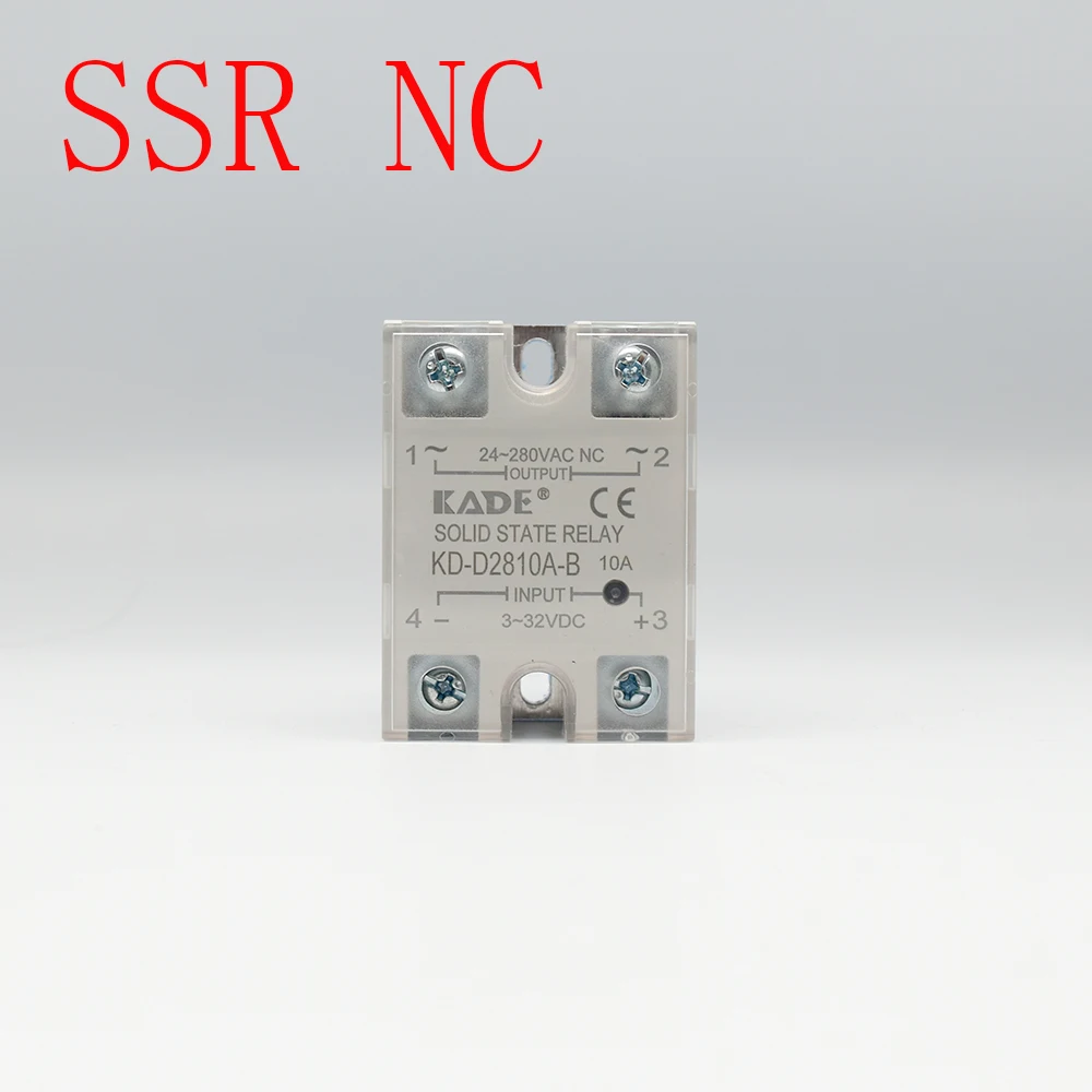 DA NC Normally Closed SSR Single Phase 3-24VDC Control 24-280VAC Heat Sink SSR-10DA 25DA 40DA NC Solid State RelayDC control AC