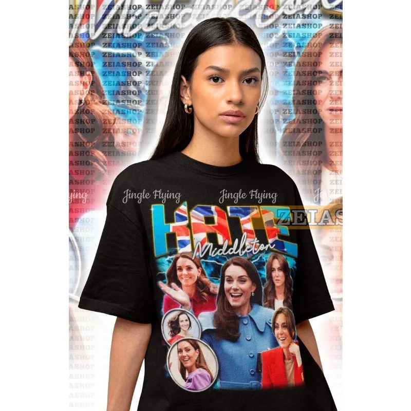 Рубашка в стиле ретро 90-х, толстовка Кейт Миддлтон, футболка для британской королевской семьи, футболка «Принцесса Уэльса» Рубашка в стиле ретро 90-х, толстовка Кейт Миддлтон, футболка для британской королевской семьи, футболка «Принцесса Уэльса»