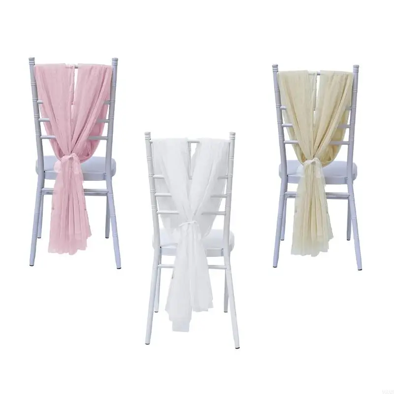 White Sashes Chair Drape Tulle Sashes For Beautiful Wedding Atmospheres