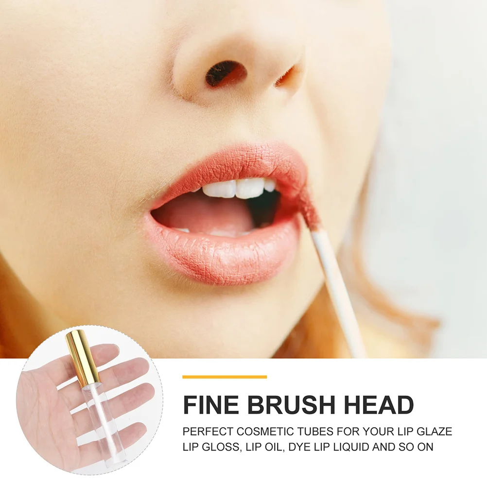 8pcs Empty Gloss Bottles Lightweight Mini Lipstick Containers For Travel Refillable Lip Color Tubes Diy Lip Glazes Holders