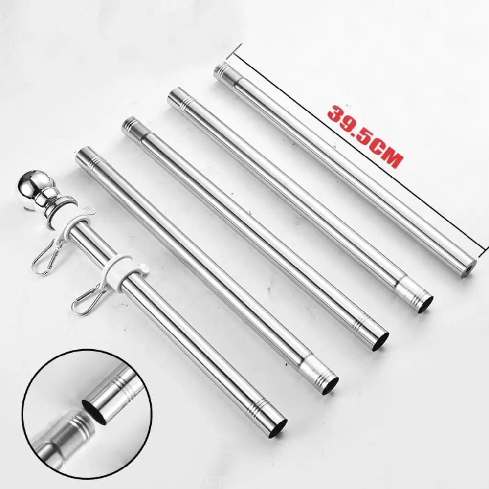 Wandmontage Mount Telescopische Vlaggenmast Top Huis Muurbeugel Basis 6Ft Stand Vlaggenmast Opvouwbare Tuin Banner Houder